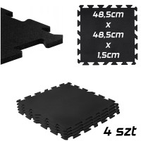 Mata gumowa PUZZLE 1,5cm na siłownię pod sprzęt basen antypoślizgowa ZESTAW 4szt