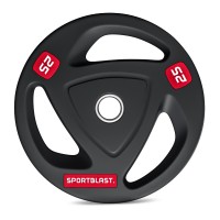 Obciążenie żeliwne talerze OLIMPIJSKIE 25kg 51mm GUMOWANE z uchwytami