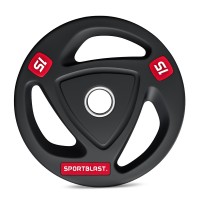 Obciążenie żeliwne talerze OLIMPIJSKIE 15kg 51mm GUMOWANE z uchwytami