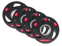 Obciążenie żeliwne talerze OLIMPIJSKIE 4x1,25kg 51mm GUMOWANE z uchwytami