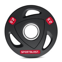 Obciążenie żeliwne talerze OLIMPIJSKIE 2,5kg 51mm GUMOWANE z uchwytami