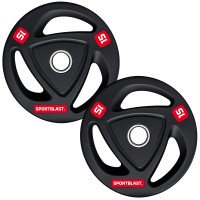 Obciążenie żeliwne talerze OLIMPIJSKIE 2x15kg 51mm GUMOWANE z uchwytami