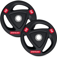 Obciążenie żeliwne talerze OLIMPIJSKIE 2x20kg 51mm GUMOWANE z uchwytami