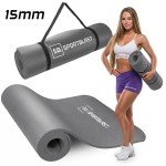 Mata gimnastyczna FITNESS JOGA karimata 15mm do ćwiczeń antypoślizgowa PILATES