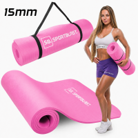  Mata gimnastyczna NBR FITNESS JOGA karimata 15mm do ćwiczeń antypoślizgowa PILATES