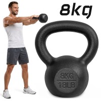 Kettlebell 8kg żeliwny kettle kula odważnik