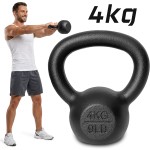 Kettlebell 4kg kettle żeliwny odważnik hantel kula do ćwiczeń CROSSFIT